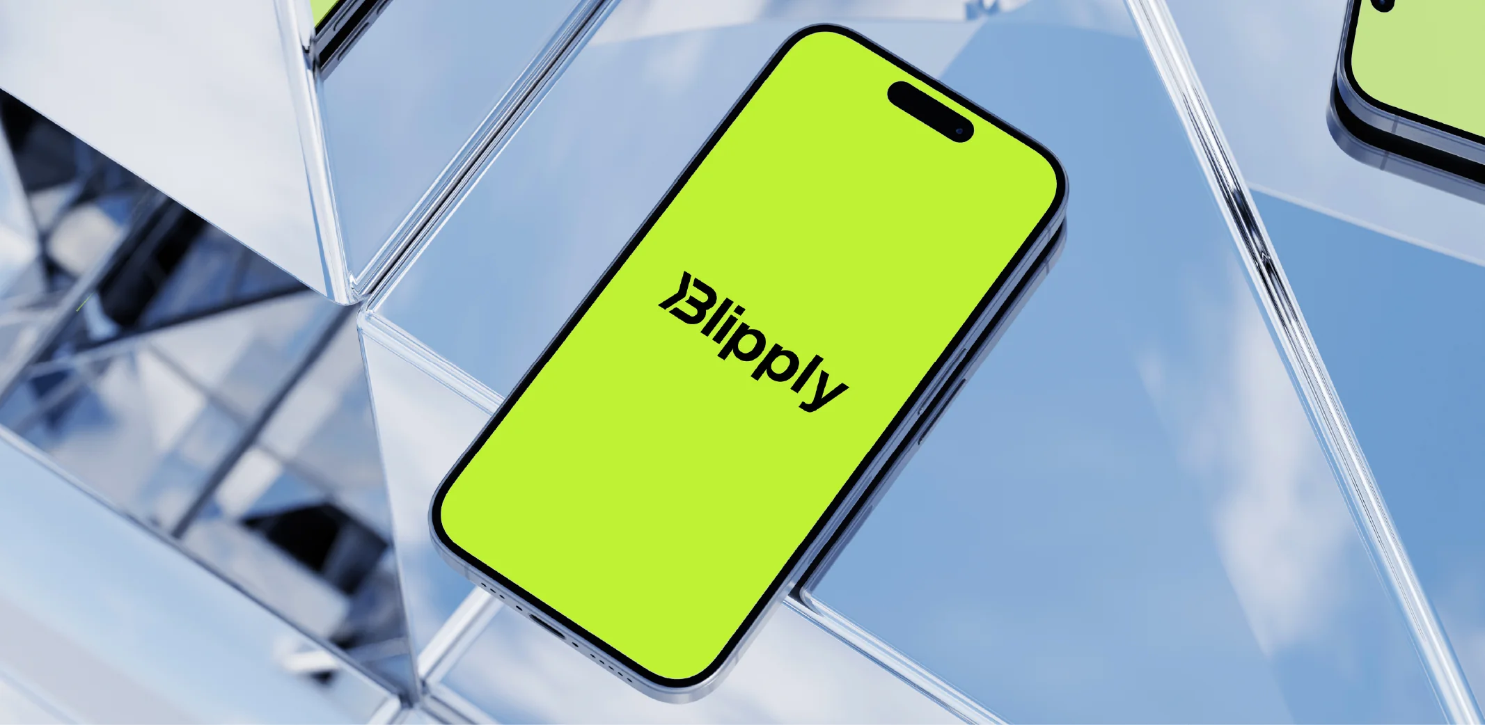 Phone displaying the Blipply app